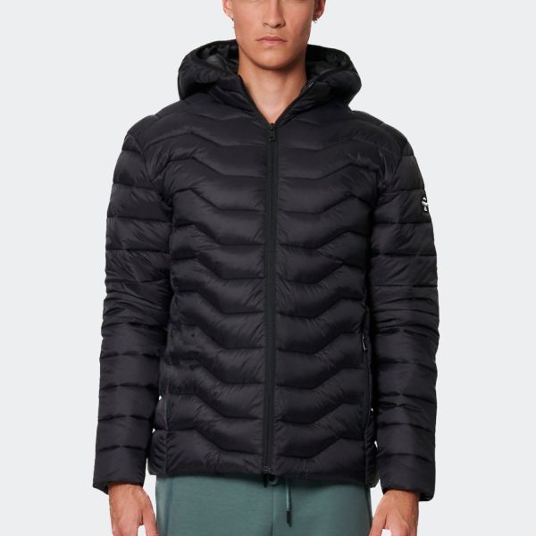 Body Action Men’s Lightweight Quilted Jacket with Hood