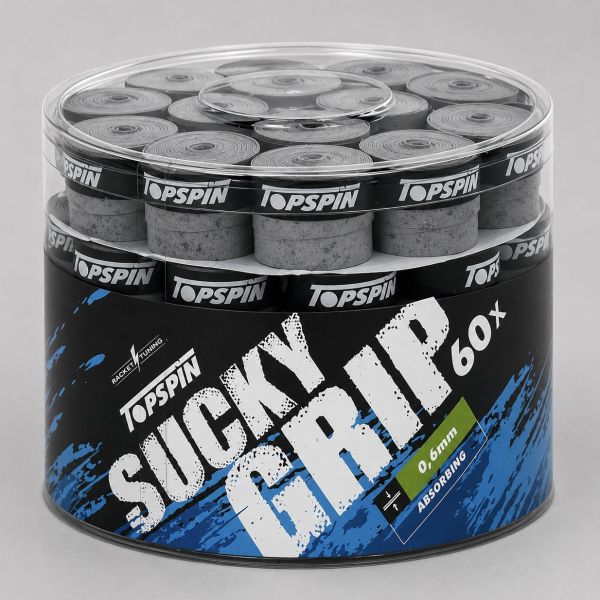 Topspin Sucky Tennis Overgrips - 0.60mm x 60 TOSUGO60G