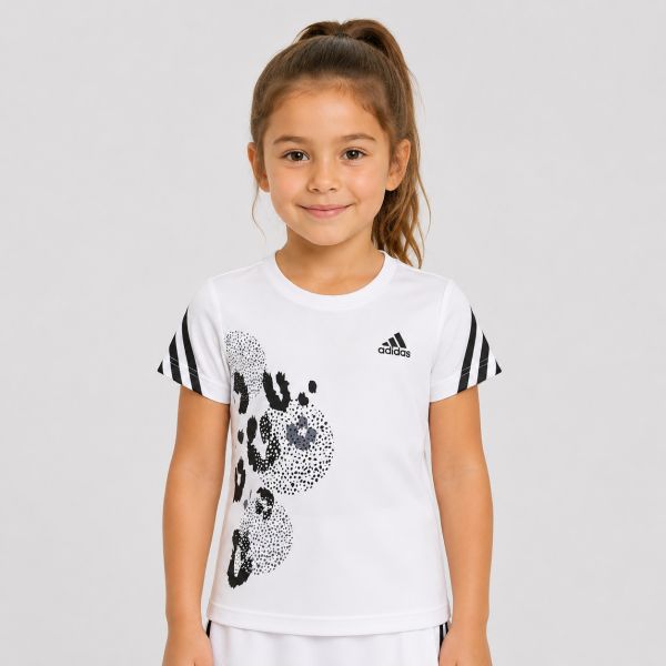 adidas 3-Stripes Graphic Girls' Tennis T-Shirt