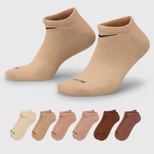 Nike Everyday Plus Cushioned Training No-Show Socks x 6 SX6898-904
